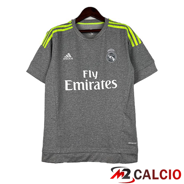 Maglie Calcio Real Madrid Retro Seconda Grigio 2015-2016