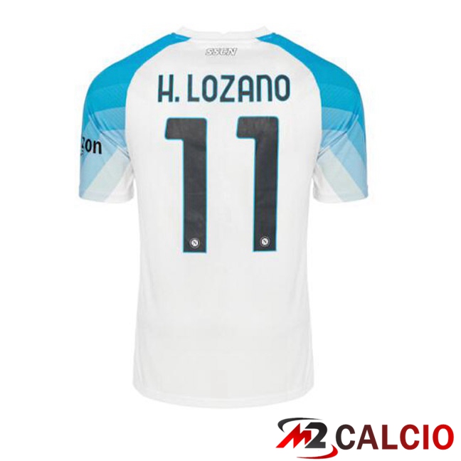 Maglie Calcio SSC Napoli (H.Lozano 11) Face Game Blu Bianco 2022/2023