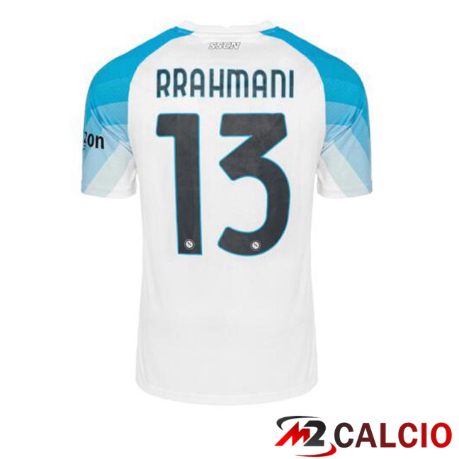 Maglie Calcio SSC Napoli (Rrahmani 13) Face Game Blu Bianco 2022/2023