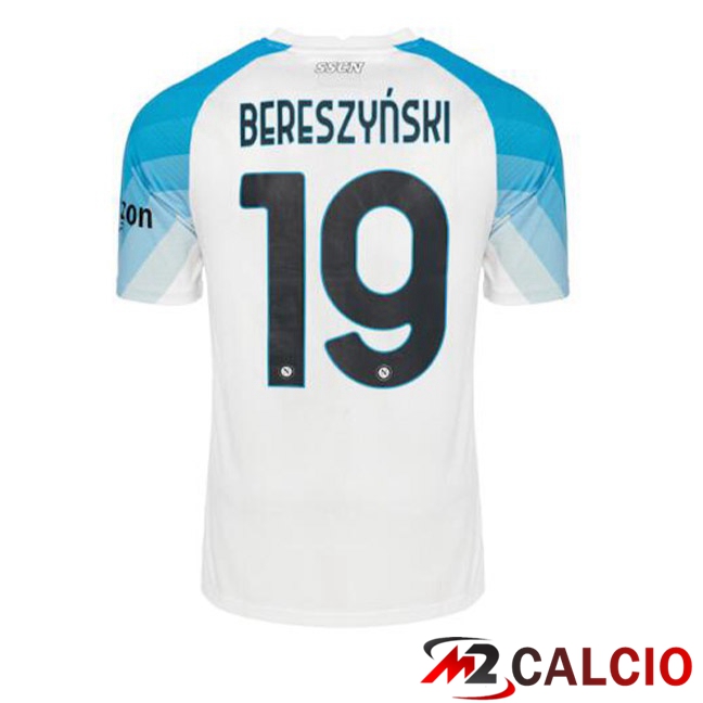Maglie Calcio SSC Napoli (Bereszyński 19) Face Game Blu Bianco 2022/2023