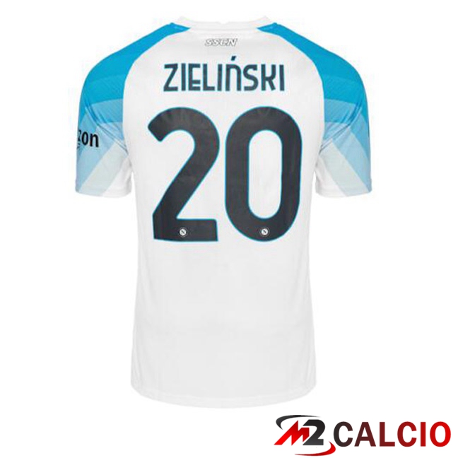 Maglie Calcio SSC Napoli (Zielinski 20) Face Game Blu Bianco 2022/2023