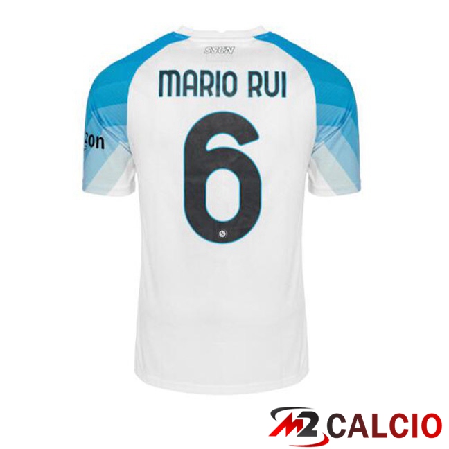 Maglie Calcio SSC Napoli (Mario Rui 6) Face Game Blu Bianco 2022/2023