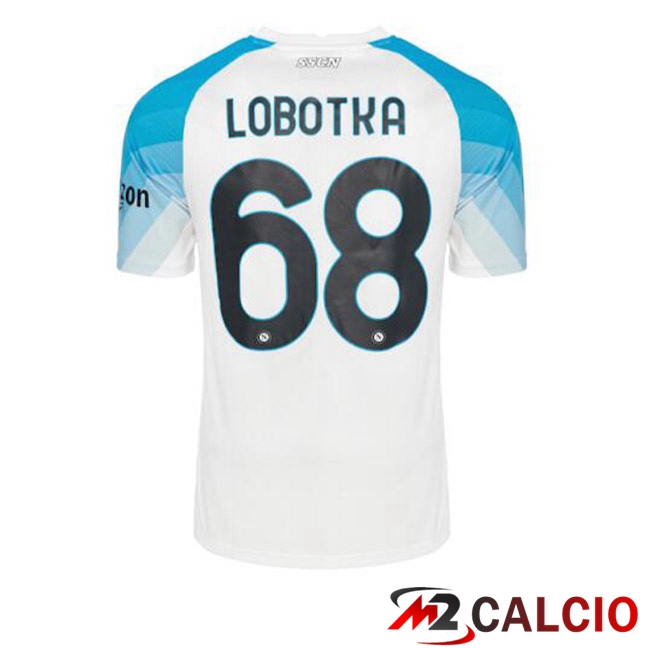 Maglie Calcio SSC Napoli (Lobotka 68) Face Game Blu Bianco 2022/2023