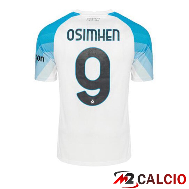 Maglie Calcio SSC Napoli (Osimhen 9) Face Game Blu Bianco 2022/2023