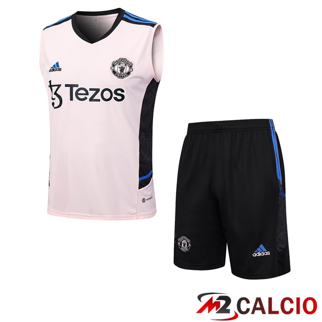 Canotta Calcio Manchester United + Pantaloncini Rosa 2023/2024