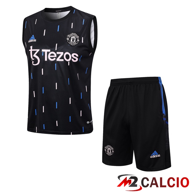 Canotta Calcio Manchester United + Pantaloncini Nero 2023/2024
