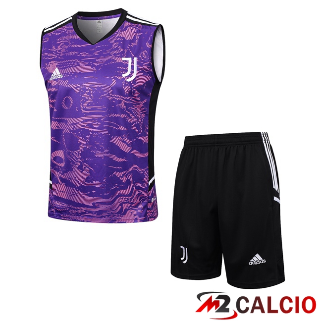 Canotta Calcio Juventus + Pantaloncini Viola 2023/2024