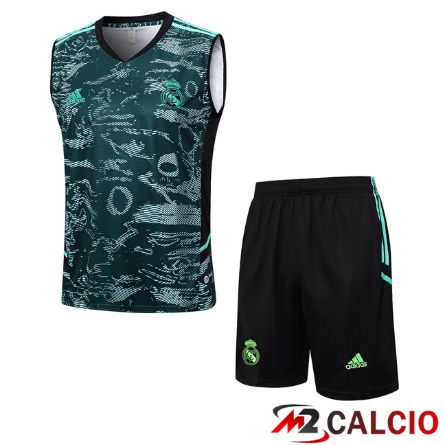 Canotta Calcio Real Madrid + Pantaloncini Verde 2023/2024