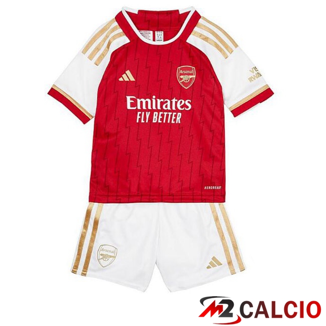 Maglia Calcio Arsenal Bambino Prima Rosso Bianco 2023/2024