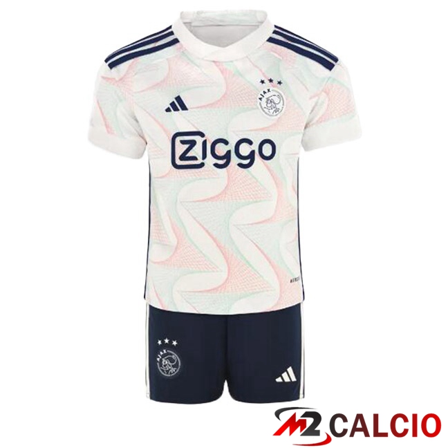 Maglia Calcio AFC Ajax Bambino Seconda Bianco 2023/2024