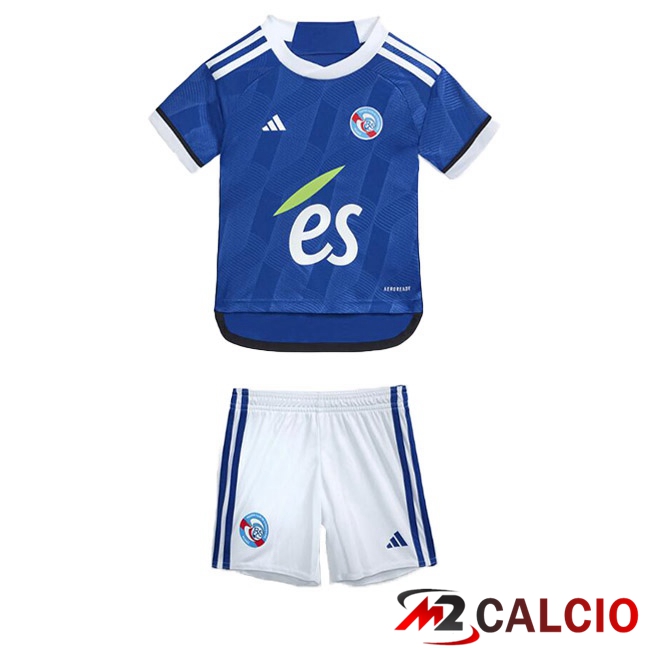 Maglia Calcio RC Strasbourg Alsace Bambino Prima Blu 2023/2024