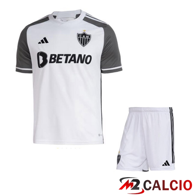 Maglia Calcio Atletico Mineiro Bambino Seconda Bianco Grigio 2023/2024