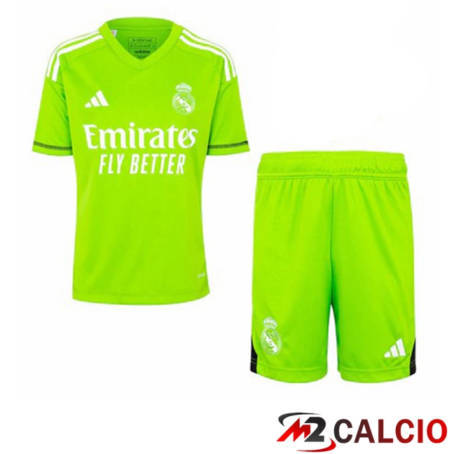 Maglia Calcio Real Madrid Bambino Portiere Verde 2023/2024