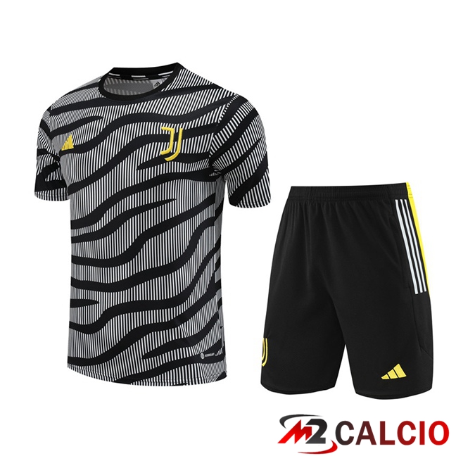 T Shirt Allenamento Juventus + Pantaloncini Nero Bianco 2023/2024
