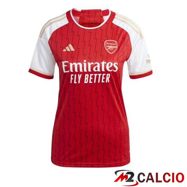 Maglia Calcio Arsenal Donna Prima Rosso Bianco 2023/2024