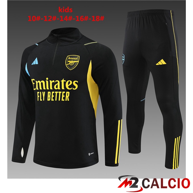 Insieme Tuta Calcio Arsenal Bambino Nero 2023/2024