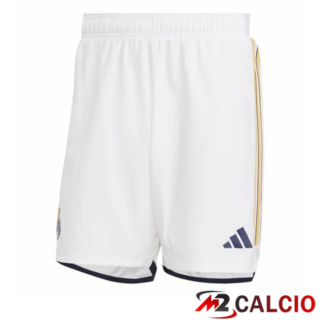 Pantaloncini Calcio Real Madrid Prima Bianco 2023/2024