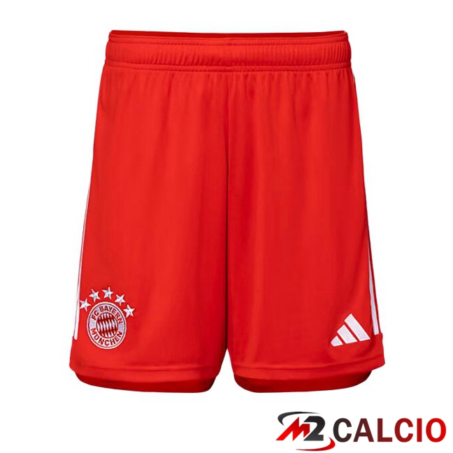 Pantaloncini Calcio Bayern Monaco Prima Rosso 2023/2024