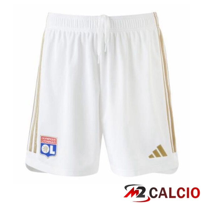 Pantaloncini Calcio Lyon OL Prima Bianco 2023/2024