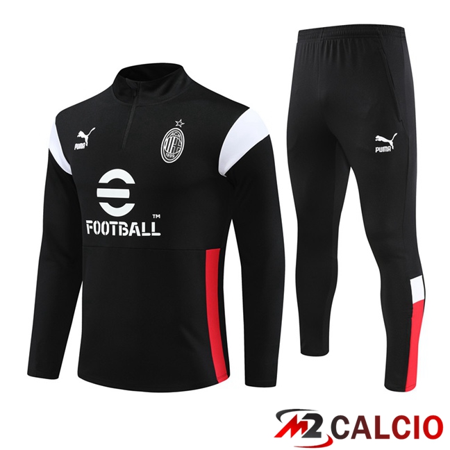 Insieme Tuta Calcio AC Milan Nero 2023/2024