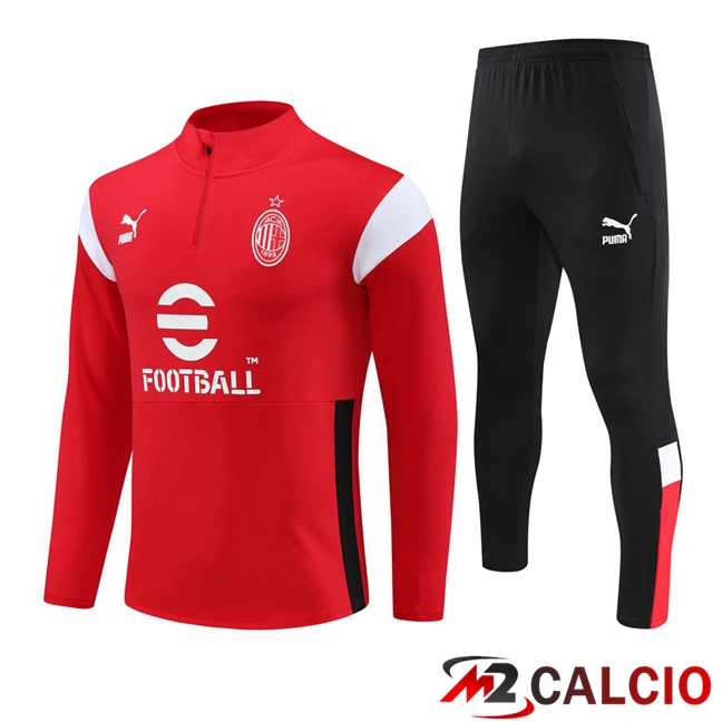 Insieme Tuta Calcio AC Milan Rosso 2023/2024