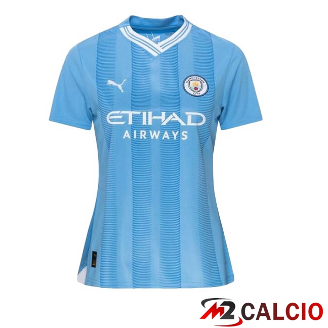 Maglia Calcio Manchester City Donna Prima Blu 2023/2024