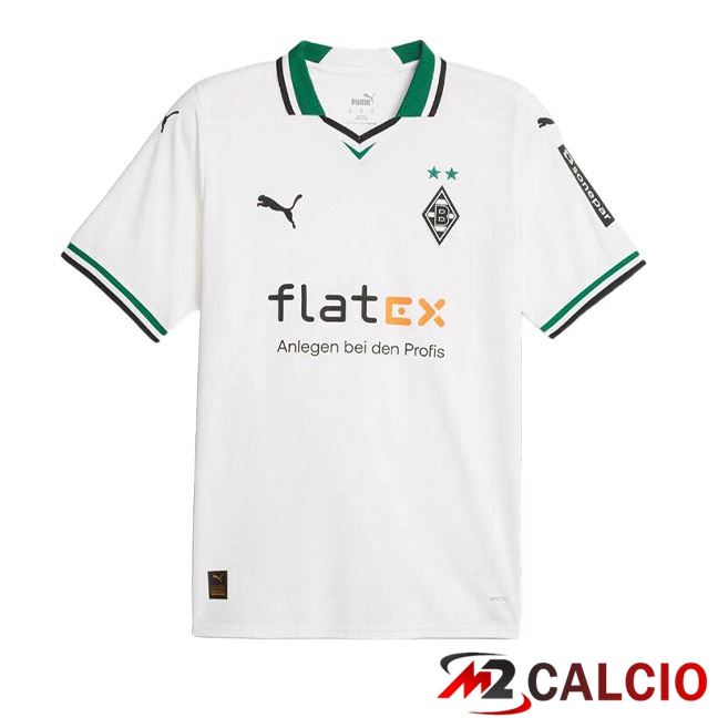 Maglia Calcio Monchengladbach Prima Bianco 2023/2024