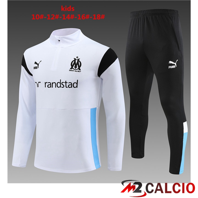 Insieme Tuta Calcio Marsiglia OM Bambino Bianco 2023/2024