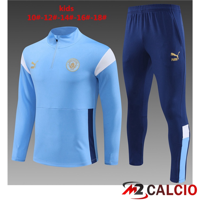 Insieme Tuta Calcio Manchester City Bambino Blu 2023/2024