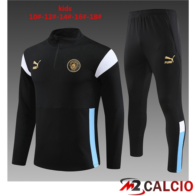 Insieme Tuta Calcio Manchester City Bambino Nero 2023/2024