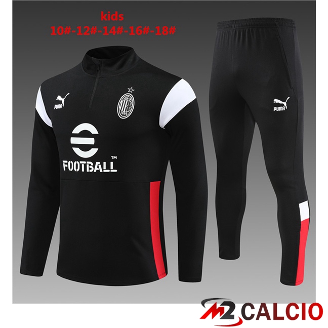 Insieme Tuta Calcio AC Milan Bambino Nero 2023/2024