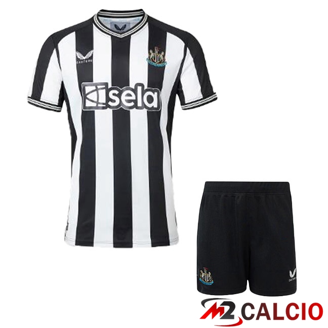 Maglia Calcio Newcastle United Bambino Prima Bianco Nero 2023/2024