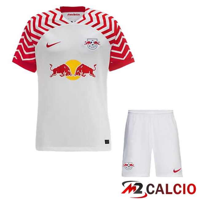Maglia Calcio RB Leipzig Bambino Prima Bianco 2023/2024