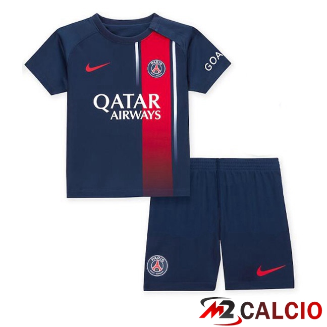 Maglia Calcio Paris PSG Bambino Prima Blu Reale 2023/2024