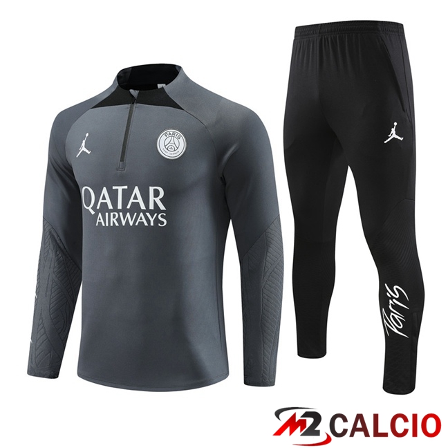 Insieme Tuta Calcio JORDAN Paris PSG Grigio 2023/2024