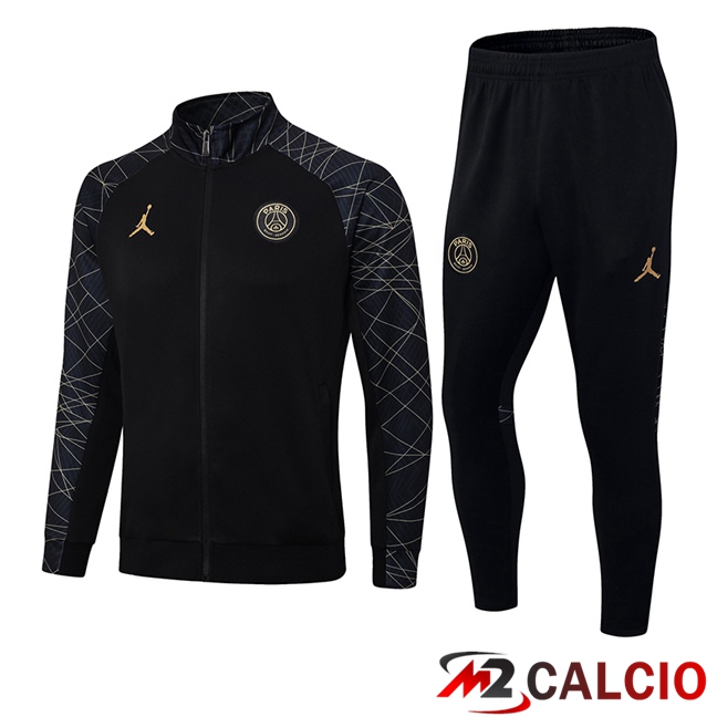 Insieme Tuta Calcio - Giacca Paris PSG Nero 2023/2024