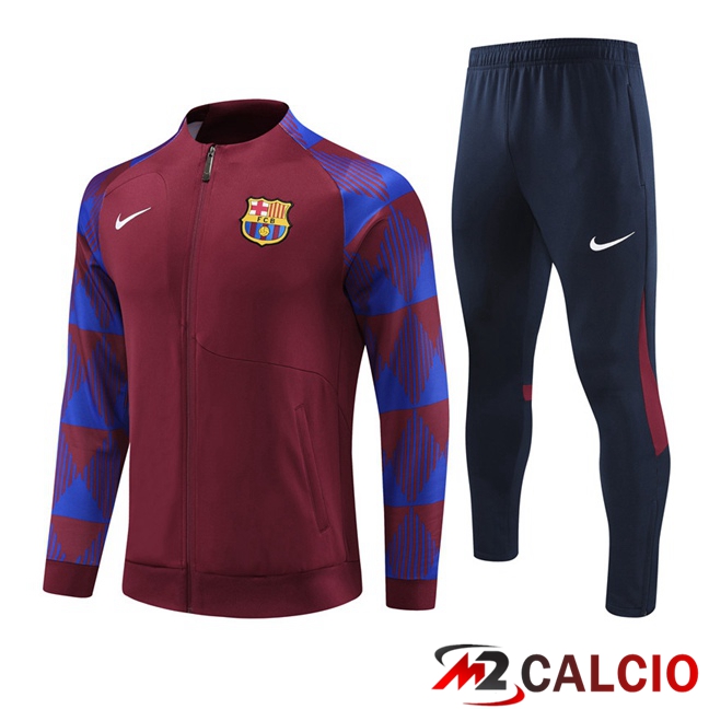 Insieme Tuta Calcio - Giacca FC Barcellona Rosso 2023/2024