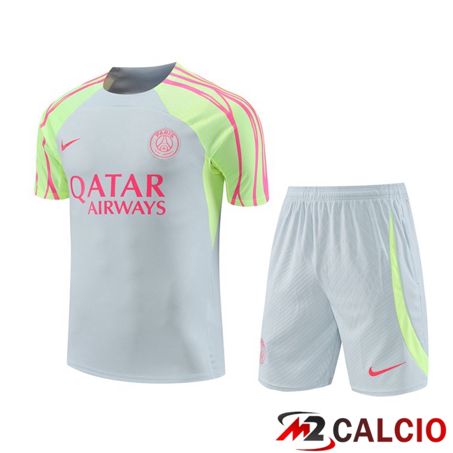 T Shirt Allenamento Paris PSG + Pantaloncini Grigio 2023/2024