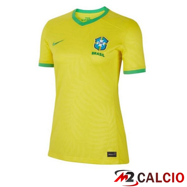 Maglia Calcio Brasile Donna Prima Giallo 2023/2024