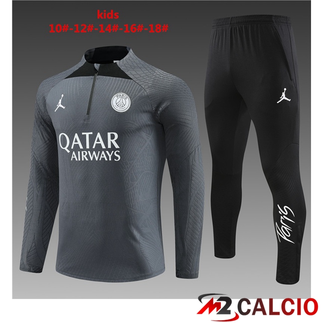 Insieme Tuta Calcio JORDAN Paris PSG Bambino Grigio 2023/2024