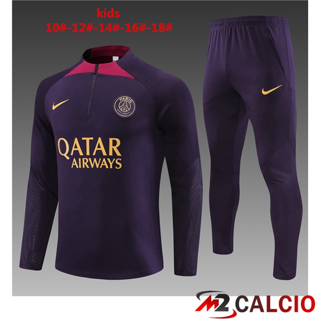 Insieme Tuta Calcio Paris PSG Bambino Viola 2023/2024