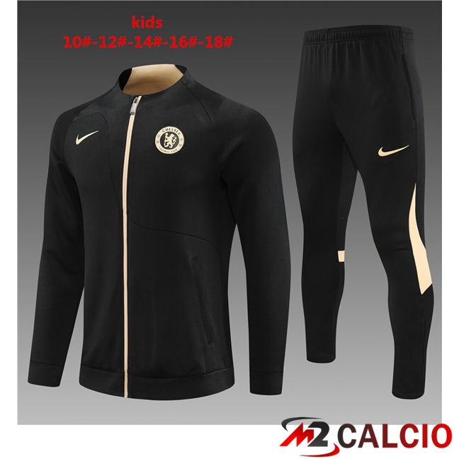 Insieme Tuta Calcio - Giacca FC Chelsea Bambino Nero 2023/2024