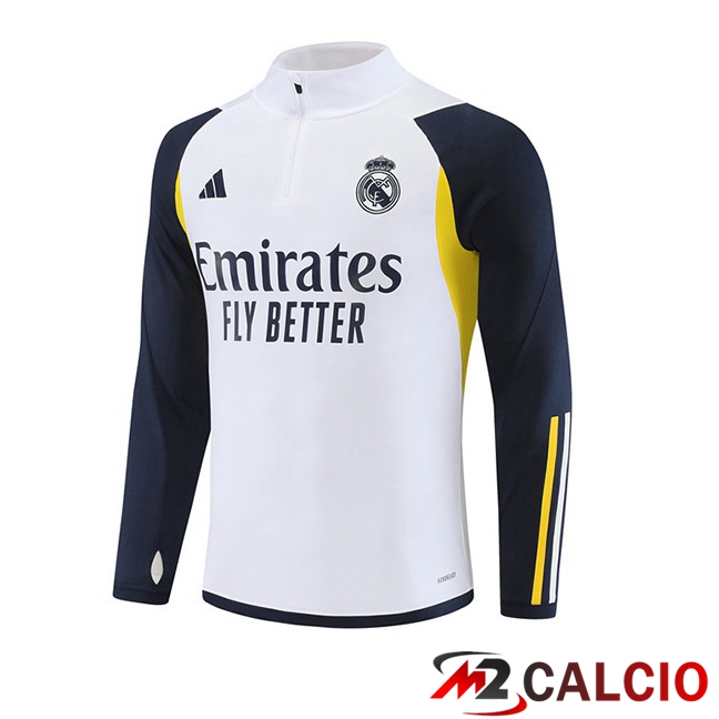 Felpa Allenamento Real Madrid Bianco 2023/2024