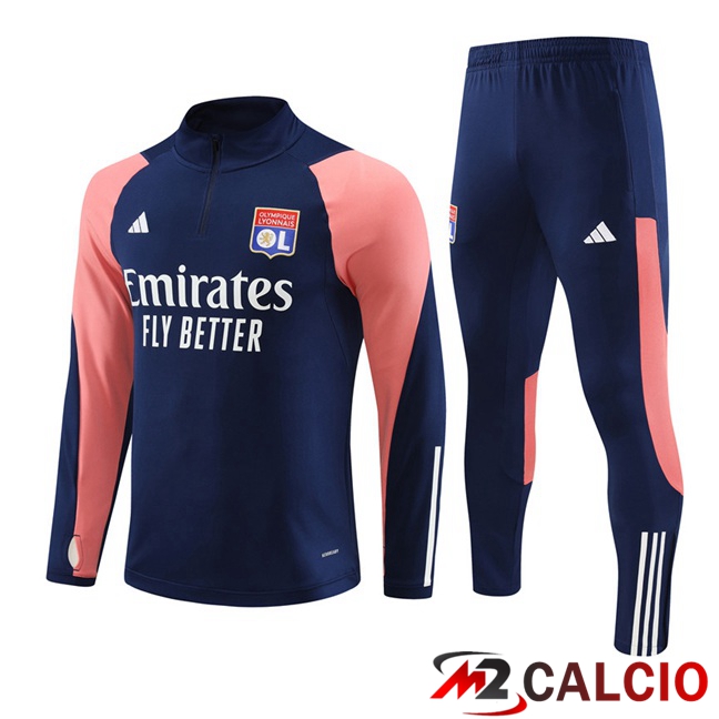 Insieme Tuta Calcio Lyon OL Blu Reale 2023/2024