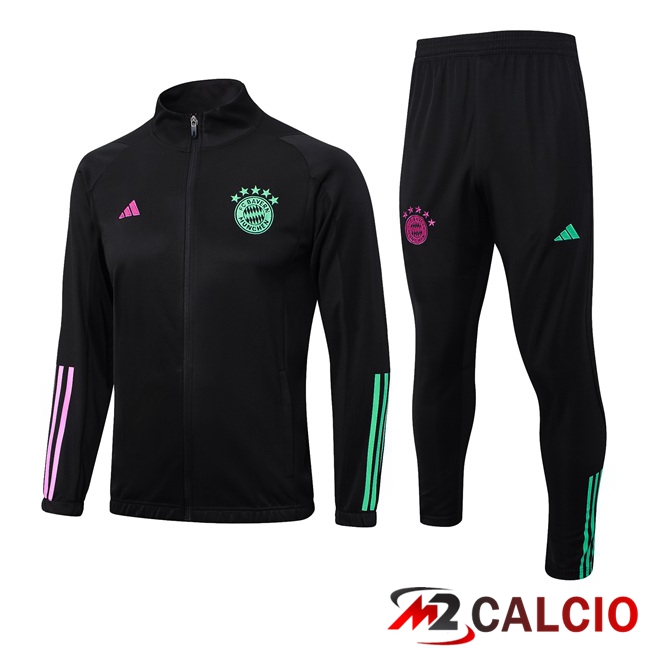 Insieme Tuta Calcio - Giacca Bayern Monaco Nero 2023/2024