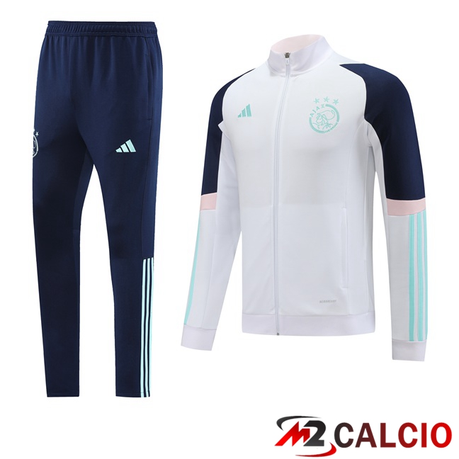 Insieme Tuta Calcio - Giacca AFC Ajax Bianco 2023/2024