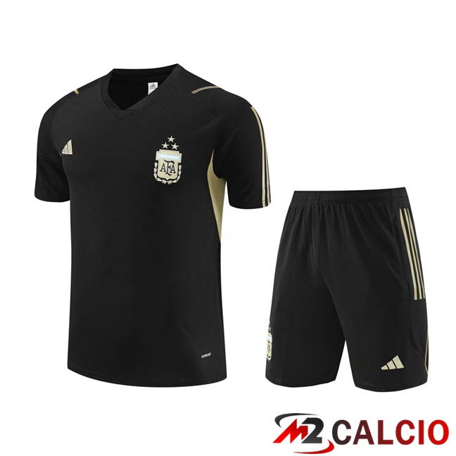 T Shirt Allenamento Argentina + Pantaloncini Nero 2023/2024