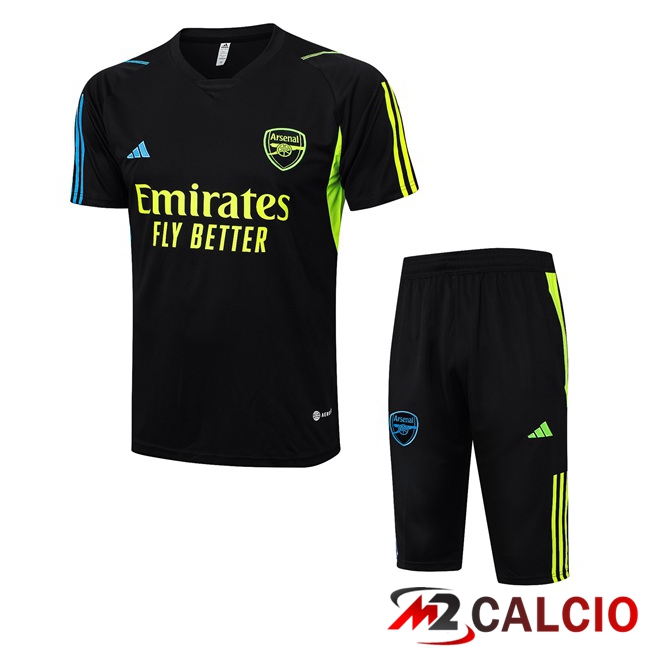 T Shirt Allenamento Arsenal + Pantaloncini Nero 2023/2024