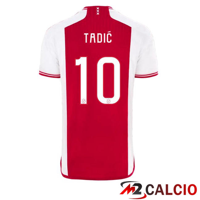Maglie Calcio AFC Ajax (Tadić 10) Prima Rosso Bianco 2023/2024