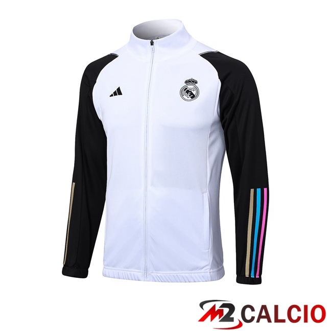 Giacca Calcio Real Madrid Bianco Nero 2023/2024